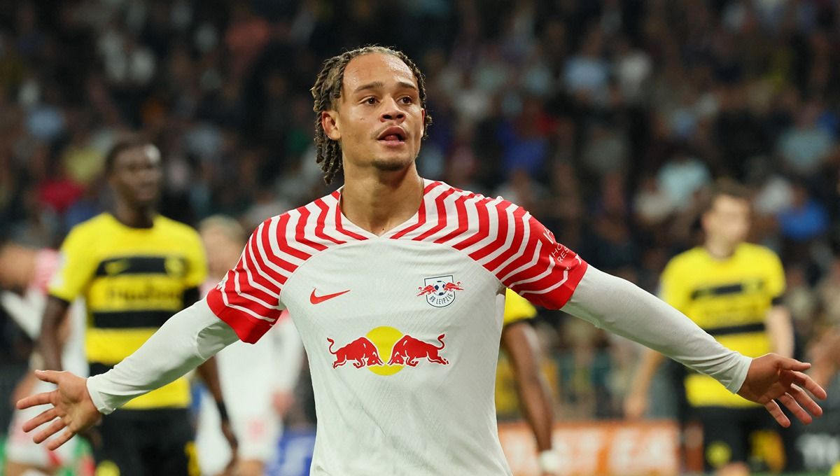 Aksi Xavi Simons di laga Young Boys v RB Leipzig. (Foto: REUTERS/Denis Balibouse) Copyright: © REUTERS/Denis Balibouse