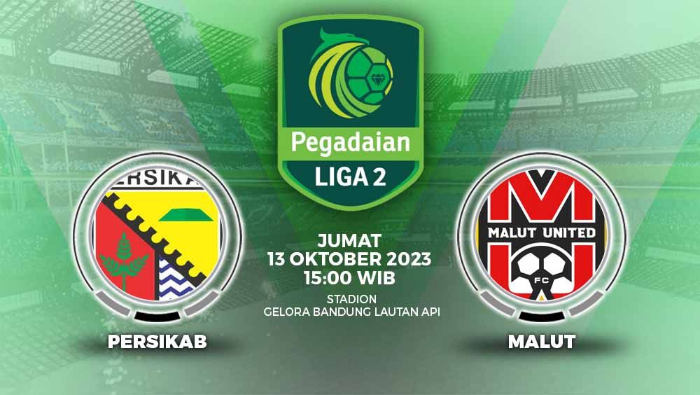 Prediksi pertandingan pekan keenam Grup 2 kompetisi Liga 2 2023-2024, antara Persikab Bandung vs Malut United di Stadion Siliwangi, Jumat (13/10/23). Copyright: © Grafis: Yuhariyanto/INDOSPORT