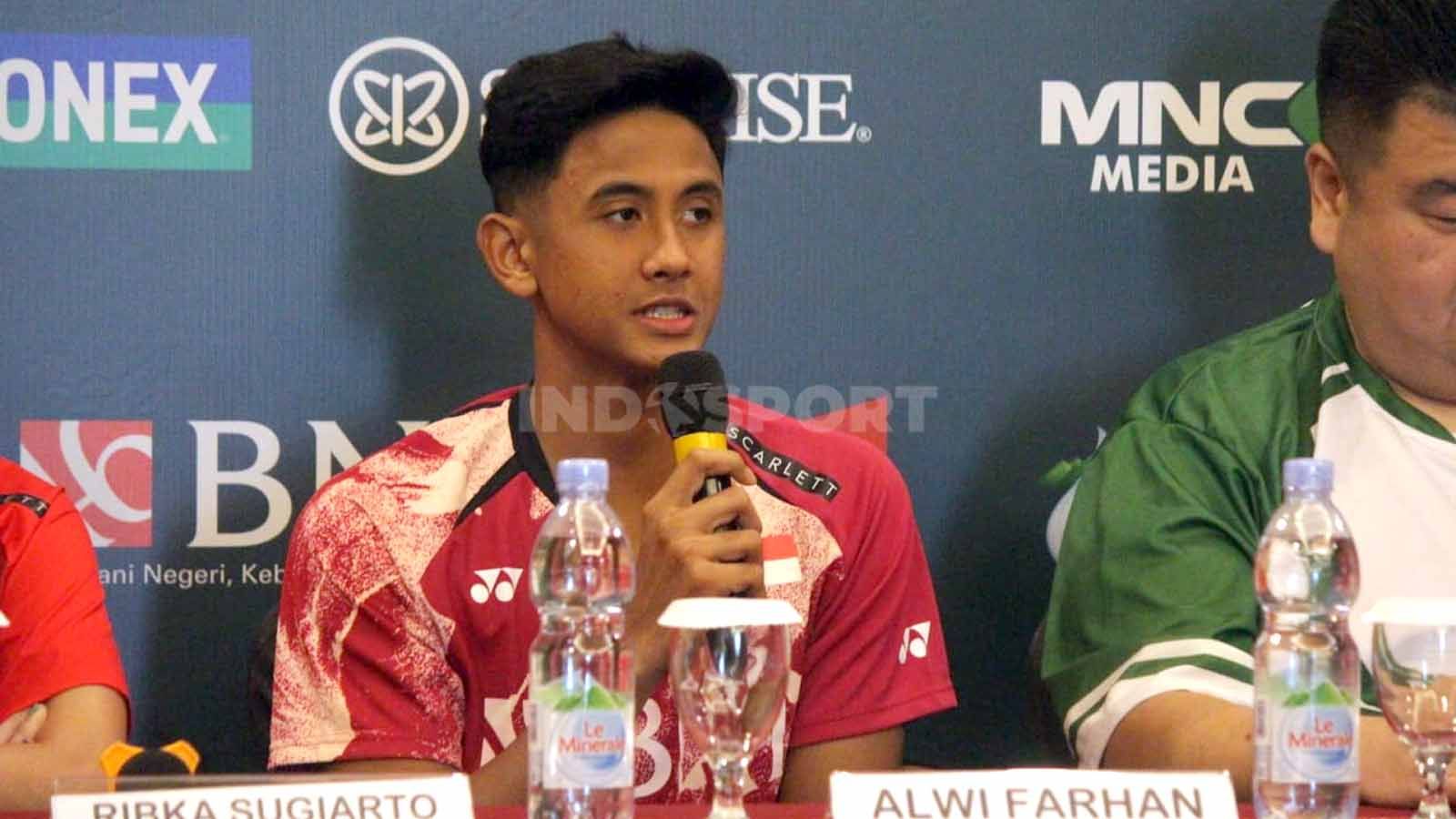 Rekap hasil babak kualifikasi dan 64 besar turnamen bulutangkis Indonesia Masters Super 100, salah satunya Alwi Farhan melaju ke babak 32 besar.  (Foto: Fitra Herdian/INDOSPORT) Copyright: © Fitra Herdian/INDOSPORT