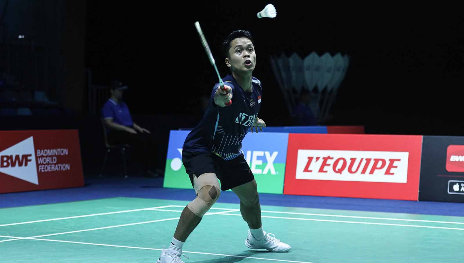 Dua tunggal putra Indonesia bisa dibilang gagal total di China Masters 2023, sehingga mendapatkan evaluasi dari tim dan pelatih termasuk Anthony Ginting. (Foto: PBSI) Copyright: © PBSI