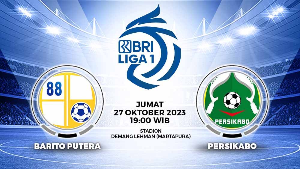 Link live streaming pertandingan pekan ke-17 kompetisi Liga 1 2023-2024 antara Barito Putera vs Persikabo 1973, di Stadion Demang Lehman, Jumat (27/10/23). Copyright: © Grafis: Yuhariyanto/INDOSPORT