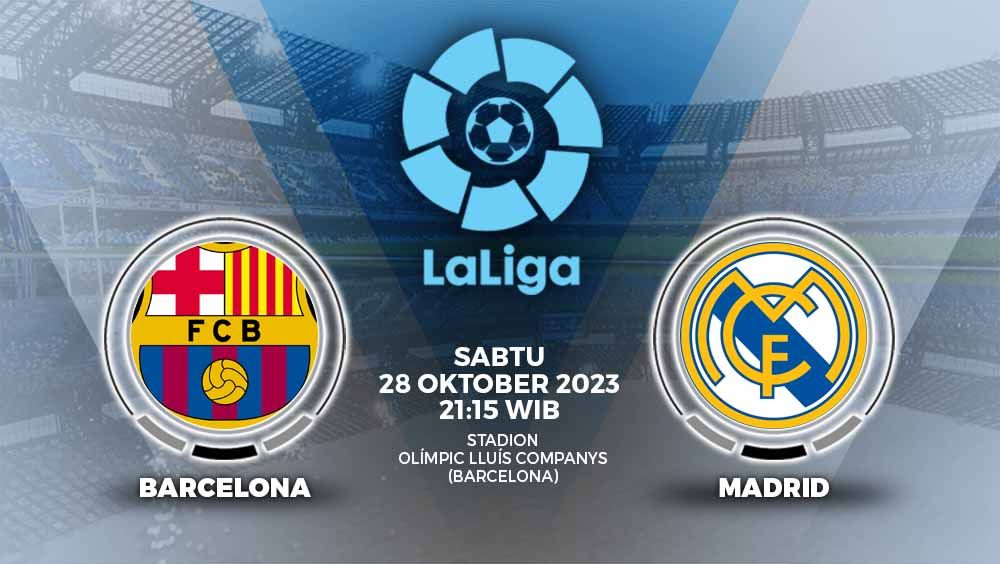 Prediksi pertandingan antara Barcelona vs Real Madrid (LaLiga Spanyol). Copyright: © Grafis: Yuhariyanto/INDOSPORT