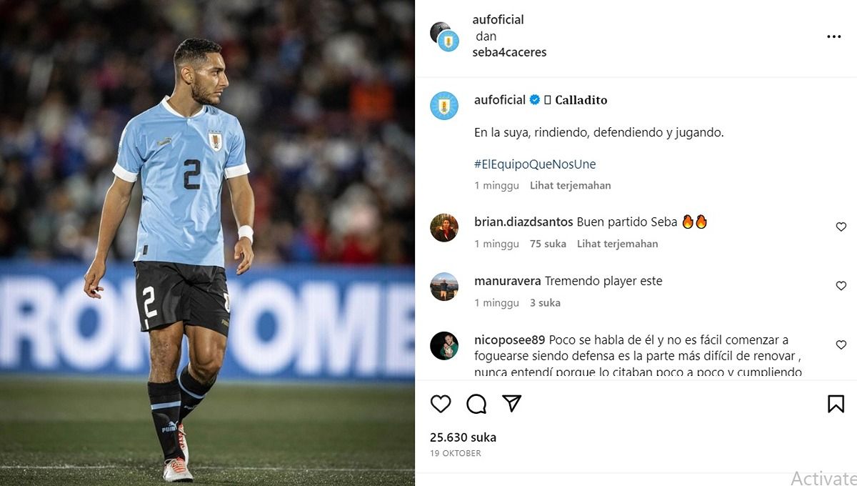 Bek tengah klub Uruguay, CF America, Sebastian Caceres Copyright: © Instagram @seba4caceres