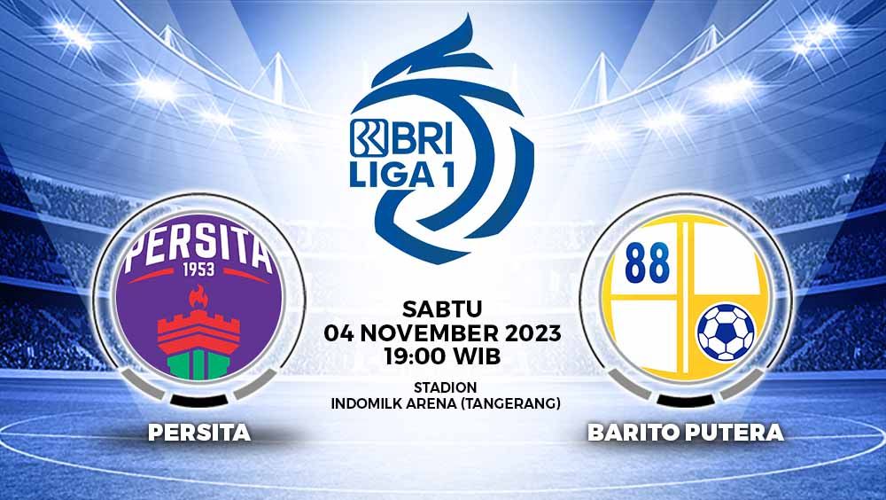 Persita Tangerang akan menjamu Barito Putera Semarang pada pekan ke-18 Liga 1 2023/24, Sabtu (04/11/23) di Indomilk Arena, Tangerang. Copyright: © Grafis: Yuhariyanto/INDOSPORT