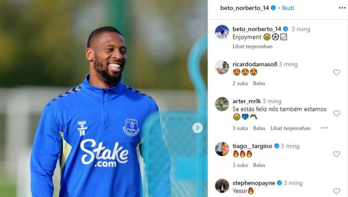 Norberto Bercique Gomes Betuncal alias Beto, pemain Everton yang jadi incaran Juventus di bursa transfer (Foto: IG @beto_norberto_14) Copyright: © Instagram @beto_norberto_14