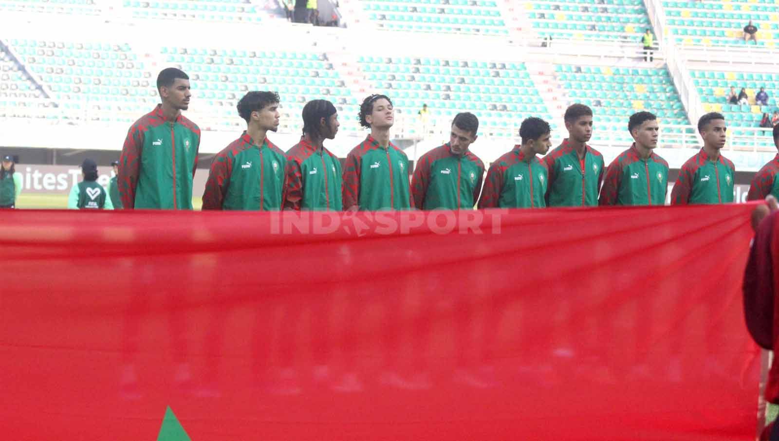 Timnas Maroko U-17 di Piala Dunia U-17 202. Foto: Fitra Herdian/INDOSPORT. Copyright: © Fitra Herdian/INDOSPORT