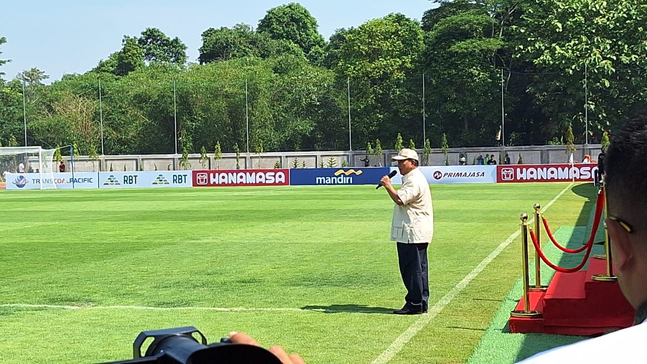Prabowo Subianto dalam pembukaan Nusantara Open 2023 Copyright: © Zainal Hasan/INDOSPORT