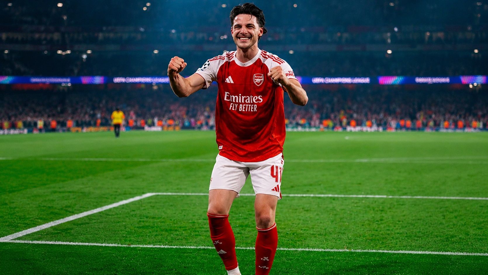 Declan Rice merayakan kemenangan Arsenal dalam pertandingan Liga Inggris. Instagram/@declanrice Copyright: &copy; Instagram/@declanrice
