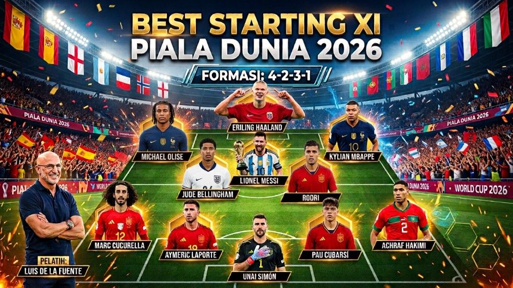 Best Starting XI Piala Dunia 2026 Copyright: &copy; Gemini