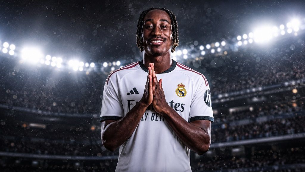 Yan Diomande menjadi rekrutan baru Real Madrid pada bursa transfer musim panas 2026. Copyright: &copy; ChatGPT