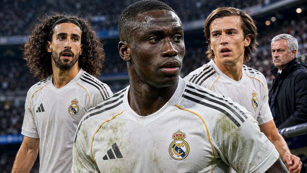 Bek Real Madrid Ferland Mendy optimistis bisa bersaing dengan Marc Cucurella dan Alvaro Carreras. Copyright: &copy; ChatGPT