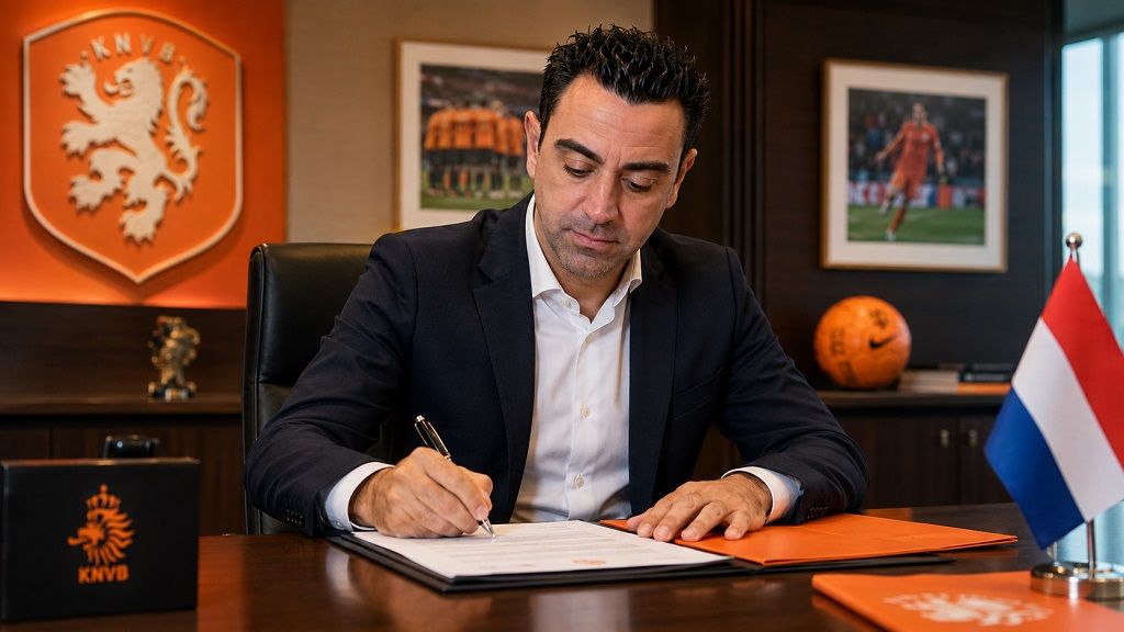 Xavi Hernandez menjadi pelatih Timnas Belanda hingga 2030. Copyright: &copy; ChatGPT