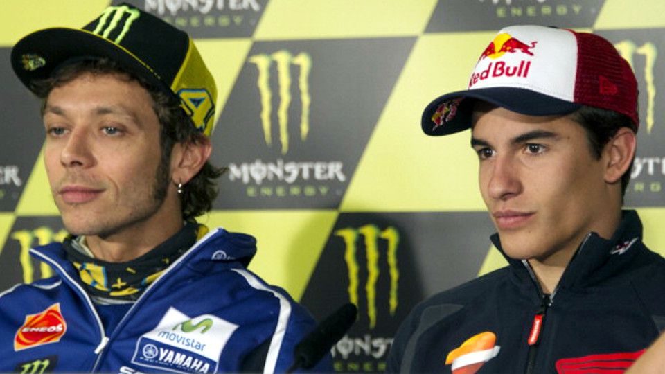 Valentino Rossi dan Marc Marquez. Copyright: ©