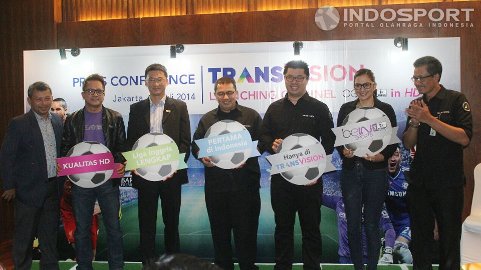 Launching tayangan Liga Inggris berformat HD dari beIN Sport 3 di TransVision, Selasa (15/07/14), yang berlangsung di Gedung TransTV, Jakarta. Copyright: © Herry Ibrahim/INDOSPORT