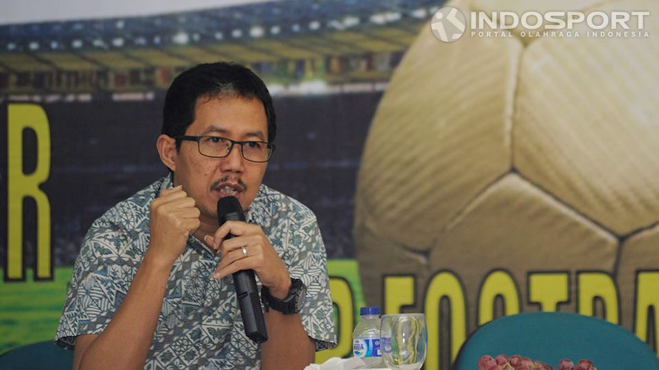 Sekjen PSSI Joko Driyono pada saat workshop media di Gelora Bung Karno, Jakarta. Copyright: &copy; Ratno Prasetyo/ Indosport