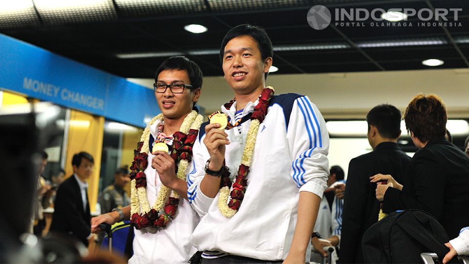 Hendra Setiawan (kanan) dan Mohammad Ahsan Copyright: &copy; Ratno Prasetyo/INDOSPORT