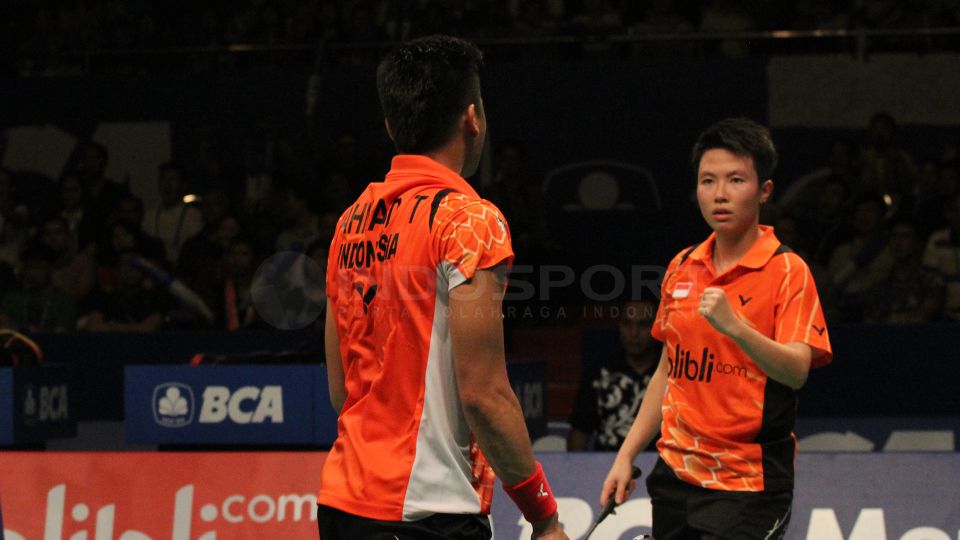 Ganda campuran Indonesia, Tontowi Ahmad/Lilyana Natsir. Copyright: © Herry Ibrahim/INDOSPORT