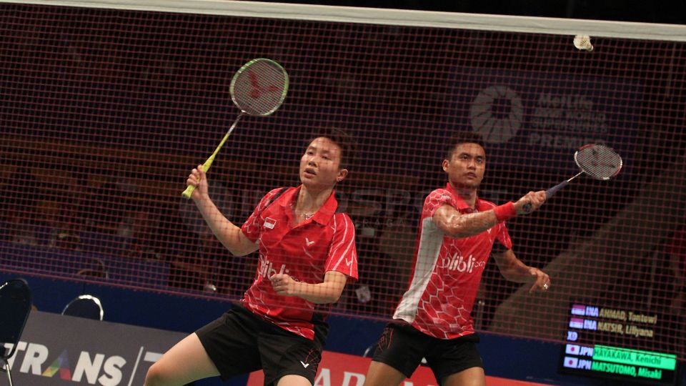 Ganda campuran Indonesia, Tontowi Ahmad/Lilyana Natsir. Copyright: © Herry Ibrahim/INDOSPORT